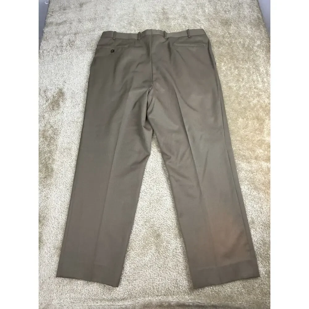 Vintage JB Britches for Nordstrom Mens Wool Dress Pants Sz 40 Pleated Brown A244